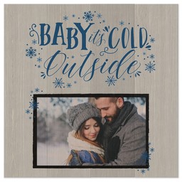 8x8 Rustic Wood Print with Flurry Holiday design