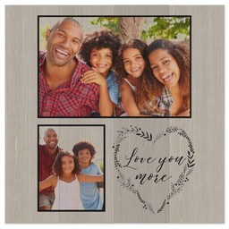 8x8 Rustic Wood Print with Loving Heart design