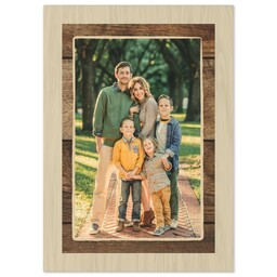5x7 Wood Print - Natural Finish with Wood Frame design