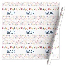 Wrapping Paper - 24x72in sheet with Birthday Festivity design