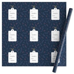 Wrapping Paper - 24x72in sheet with Botanical Holidays design