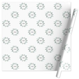 Wrapping Paper - 24x72in sheet with Botanical Monogram design