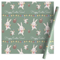 Wrapping Paper - 24x72in sheet with Bunny Banner design