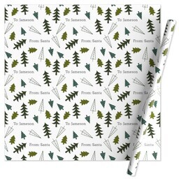 Wrapping Paper - 24x72in sheet with Evergreen Whirlwind design