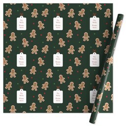 Wrapping Paper - 24x72in sheet with Gingerbread Men design