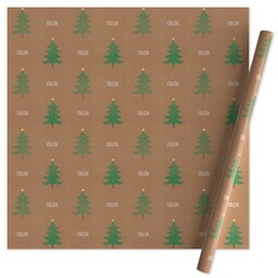 Wrapping Paper - 24x72in sheet with Merry Pines design