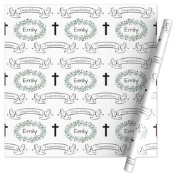 Wrapping Paper - 24x72in sheet with Peaceful Dove Congrats  design