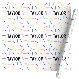 Wrapping Paper - 24x72in sheet with Rainbow Confetti design