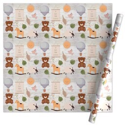 Wrapping Paper - 24x72in sheet with Rustic Charms design