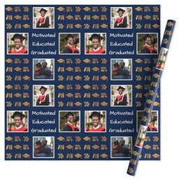 Wrapping Paper - 24x72in sheet with The Studious Grad design